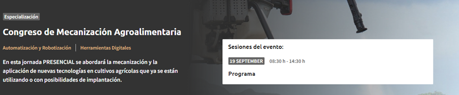  Congreso de Mecanización Agroalimentaria